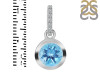 Blue Topaz & White Topaz Pendant BTZ-RDP-992-CZ-LOOP.
