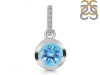 Blue Topaz & White Topaz Pendant BTZ-RDP-992-CZ-LOOP.