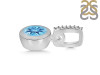 Blue Topaz & White Topaz Pendant BTZ-RDP-992-CZ-LOOP.