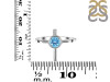 Blue Topaz Holy Cross Ring BTZ-RDR-2143.
