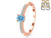 Blue Topaz & White Topaz Ring BTZ-RDR-2538.