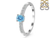 Blue Topaz & White Topaz Ring BTZ-RDR-2538.