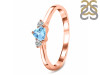Blue Topaz  & White Topaz Ring BTZ-RDR-2543.