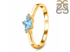 Blue Topaz  & White Topaz Ring BTZ-RDR-2543.