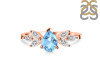 Blue Topaz & White Topaz Ring BTZ-RDR-2556.