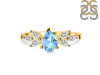 Blue Topaz & White Topaz Ring BTZ-RDR-2556.