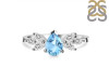 Blue Topaz & White Topaz Ring BTZ-RDR-2556.