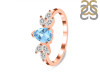 Blue Topaz & White Topaz Ring BTZ-RDR-2556.
