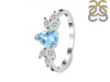 Blue Topaz & White Topaz Ring BTZ-RDR-2556.