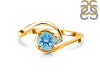 Blue Topaz & White Topaz Ring BTZ-RDR-2622.