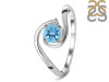Blue Topaz & White Topaz Ring BTZ-RDR-2622.