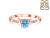 Blue Topaz & White Topaz Ring BTZ-RDR-2845.