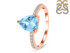 Blue Topaz & White Topaz Ring BTZ-RDR-2860.