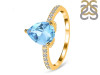 Blue Topaz & White Topaz Ring BTZ-RDR-2860.