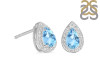 Blue Topaz & White Topaz Stud Earring BTZ-RE-52.