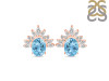 Blue Topaz & White Topaz Stud Earring BTZ-RE-71.