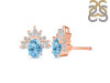Blue Topaz & White Topaz Stud Earring BTZ-RE-71.