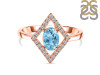 Blue Topaz & White Topaz Ring BTZ-RR-134.