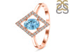Blue Topaz & White Topaz Ring BTZ-RR-134.
