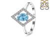 Blue Topaz & White Topaz Ring BTZ-RR-134.