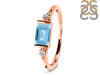 Blue Topaz & White Topaz Ring BTZ-RR-135.