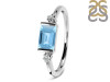 Blue Topaz & White Topaz Ring BTZ-RR-135.