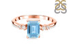 Blue Topaz & White Topaz Ring BTZ-RR-139.