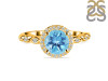 Blue Topaz & White Topaz Ring BTZ-RR-267.