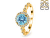 Blue Topaz & White Topaz Ring BTZ-RR-267.