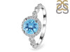 Blue Topaz & White Topaz Ring BTZ-RR-267.