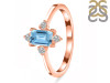 Blue Topaz & White Topaz Ring BTZ-RR-275.