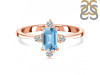 Blue Topaz & White Topaz Ring BTZ-RR-275.
