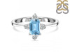 Blue Topaz & White Topaz Ring BTZ-RR-275.