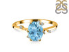 Blue Topaz & White Topaz Ring BTZ-RR-318.