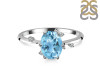 Blue Topaz & White Topaz Ring BTZ-RR-318.