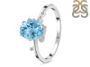Blue Topaz & White Topaz Ring BTZ-RR-318.