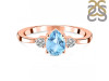 Blue Topaz & White Topaz Ring BTZ-RR-335.