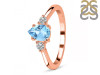 Blue Topaz & White Topaz Ring BTZ-RR-335.