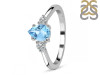 Blue Topaz & White Topaz Ring BTZ-RR-335.