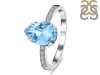 Blue Topaz & White Topaz Ring BTZ-RR-344A.