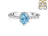 Blue Topaz & White Topaz Ring BTZ-RR-35.