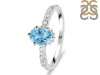 Blue Topaz & White Topaz Ring BTZ-RR-35.