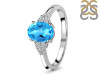 Swiss Blue Topaz & White Topaz Ring SBTZ-RR-364.