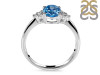 Swiss Blue Topaz & White Topaz Ring SBTZ-RR-364.