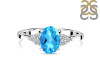Swiss Blue Topaz & White Topaz Ring SBTZ-RR-364.