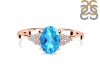 Swiss Blue Topaz & White Topaz Ring SBTZ-RR-364.