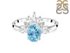 Blue Topaz & White Topaz Ring BTZ-RR-405.
