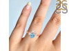 Blue Topaz & White Topaz Ring BTZ-RR-405.