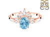 Blue Topaz & White Topaz Ring BTZ-RR-405.