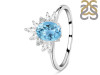 Blue Topaz & White Topaz Ring BTZ-RR-405.